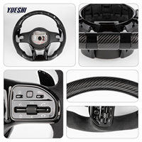 Volant personnalisé en fibre de carbone et suède noir pour Mercedes-Benz Classe C, E, S (W204, W205, W167, W212, W213, W222) - Plug & Play