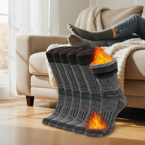 Calcetines Térmicos de Lana Merino para Hombre y <span class=keywords><strong>Mujer</strong></span>, Gruesos, Cómodos, Tejidos, Ecológicos, con Impresión Digital y Logotipo Personalizado - Product Image 1