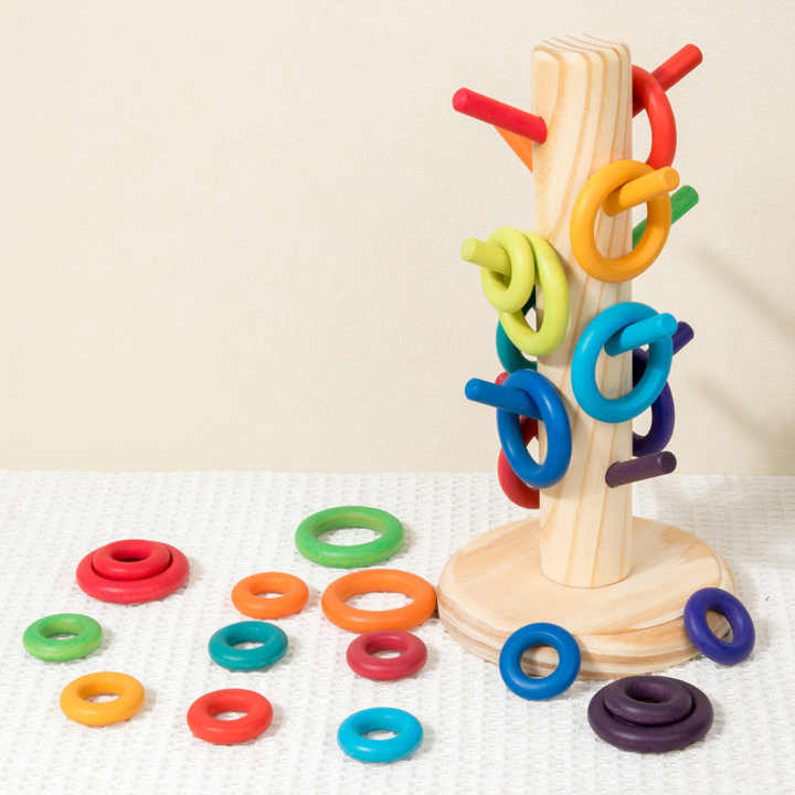 Rainbow Tree Children Educational Sorting Rack Montessori Color ...