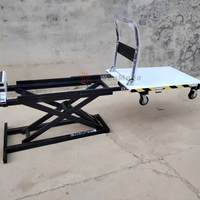 Chariot électrique mini-benne Risenmega 300-500KG, chariot électrique pliable 1,1M en stock, plateforme élévatrice avec certification CE