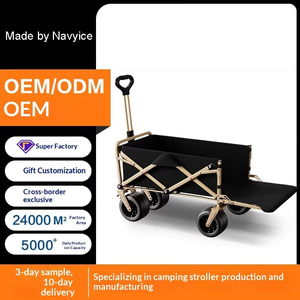 Source Factory 180L Canopy Edition Camping Wagon 10-Inch All-Terrain Wheels 12-Bearing Folding Utility Cart 40HQ Bulk Order - Product Image 5