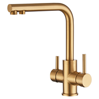 Haut de gamme 2 en 1 304 acier inoxydable filtre à eau potable robinet 3 voies évier de cuisine purifié RO robinet d'eau mitigeur