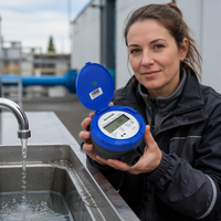 Compteur d'eau à ultrasons, protection IP68, compatible LoRaWAN, certifié CE MID, fabricant OEM