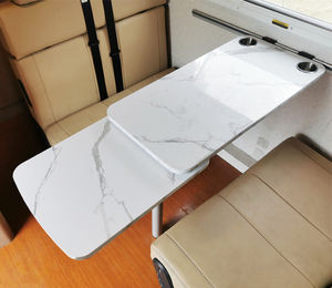 Support de table extensible en aluminium pour camping-car, démontable, pivotant, pour se déplacer vers l'avant et vers l'arrière - Product Image 2