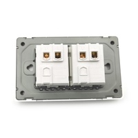 Bahan Plastik PC Warna Putih Lebih Murah Harga C3 Series 2Gang 1way Saklar Daya Dinding