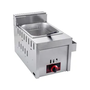 Friteuse Gaz mesin penggorengan memasak Gas dapur komersial profesional meja Lpg donat Churro Gass