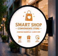 Panneau publicitaire LED circulaire pour l'extérieur des restaurants avec option système solaire