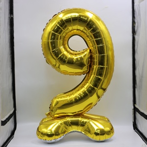 Palloncino in lamina <span class=keywords><strong>d</strong></span>'<span class=keywords><strong>oro</strong></span> a forma di numero, decorazione per Capodanno, fabbrica BSCI, palloncino metallico in pellicola di alluminio Mylar - Product Image 4