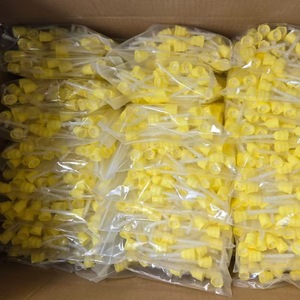 Tubos mezcladores amarillos de plástico, mezclador estático para material de impresión dental, cabezales mezcladores de pegamento AB de 2.45g, origen Zhejiang - Product Image 3