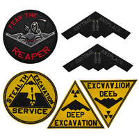 Patch de vêtement amusant The Reaper Drive the Bomber Funny Round Triangle DEEP Excavation pour vestes, manteaux et autocollants DIY