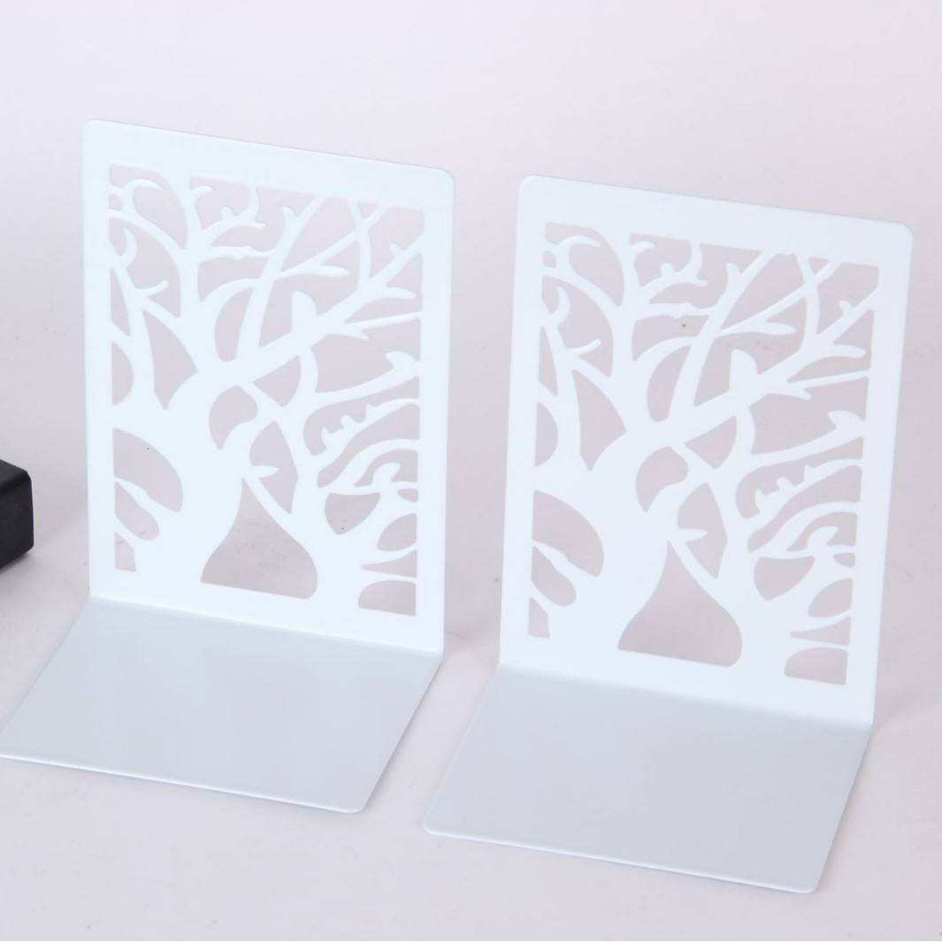 Nouveau serre-livres arbre blanc simple