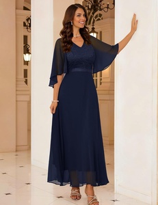 <span class=keywords><strong>Abito</strong></span> da sera lungo da <span class=keywords><strong>donna</strong></span> Dresstells con pizzo, maniche corte antistatiche, <span class=keywords><strong>elegante</strong></span> <span class=keywords><strong>per</strong></span> matrimoni - Product Image 6