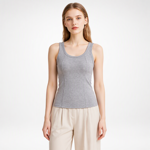 Nouveau design – Débardeur polyvalent pour <span class=keywords><strong>femme</strong></span> avec soutien-gorge intégré, <span class=keywords><strong>gilet</strong></span> chaud automne-hiver à ourlet incurvé doux, sous-vêtement chaud d'hiver, camisole - Product Image 3