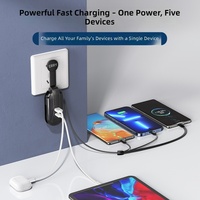 Câble de chargeur de téléphone portable rétractable Paifanxing Lightning/Micro USB Type-C multifonction un-vers-trois compatible avec les câbles