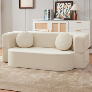 Sofá Modular de Tres Plazas con Compresión <span class=keywords><strong>al</strong></span> Vacío, Tapizado, para Sala de Estar, Apartamento, Hotel, Plegable, de Doble Uso, Tamaño Pequeño - Product Image 3