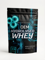 Poudre de protéines de lactosérum hydrolysée OEM 1 kg 33 portions Force Puissance Endurance musculaire Sports Fitness Musculation Alimentation Adulte