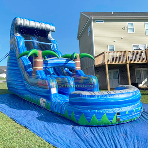 Tobogan acuatico hinchable commercial grade kids outdoor backyard bouncing castle red tropical adult <b>inflatable</b> water slides - Product Image 2