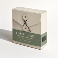 Boîte cadeau biodégradable en kraft avec fermeture à cordon, impression personnalisée pour emballage d'accessoires de bijouterie pour petites entreprises