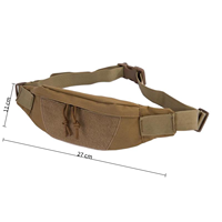 Riñonera Táctica Impermeable de Poliéster, Bolso Bandolera con Cierre para Unisex, para Senderismo, Correr, Camping y Viajes al Aire Libre