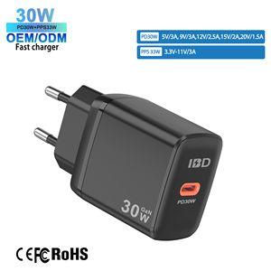 IBD PPS 33W PD 30W 20W Gan Cargador rápido Multi <span class=keywords><strong>USB</strong></span> Tipo C UE EE. UU. Carga Original Teléfono móvil Cargadores de pared Adaptadores para iPhone - Product Image 2