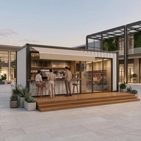 Café de luxe en conteneur préfabriqué, restaurant modulaire personnalisable pour centre commercial ou bar