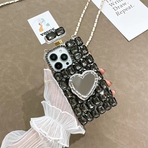 Funda de Teléfono Móvil con Espejo y Diamantes de Imitación para <span class=keywords><strong>iPhone</strong></span> 11 13 14 15 16 Plus 17 Pro Max para Samsung <span class=keywords><strong>S</strong></span> 22 <span class=keywords><strong>23</strong></span> 24 25 Plus Ultra - Product Image 4