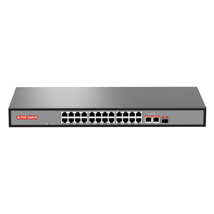 10/100/1000Mbps 24poe 2ge uplink 1ge SFP không được quản lý <span class=keywords><strong>Rack</strong></span> gắn 1U Mạng <span class=keywords><strong>ethernet</strong></span> PoE chuyển đổi - Product Image 2