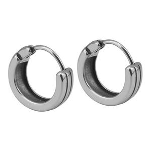 Pendientes de Aro de Acero Inoxidable, Estilo Europeo, Simples, Circulares, para Mujer, Clásicos, Redondos, para Uso Diario, Regalo - Product Image 1