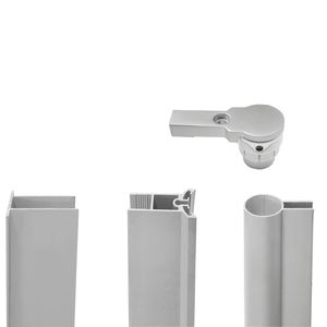 Charnière pivotante en aluminium pour porte de douche, idéale pour les applications hôtelières, durable, résistante à la corrosion, quincaillerie pour porte en verre sans cadre - Product Image 6