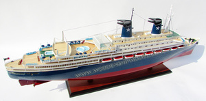 Modello di Nave da Crociera MS ACHILLE <span class=keywords><strong>LAURO</strong></span> - Modello in Legno di Nave Oceanica - Product Image 6