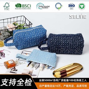 Customizable Canvas Cosmetic <b>Bag</b> <b>Small</b> Size Practical Modern Style General Packaging Use - Product Image 2