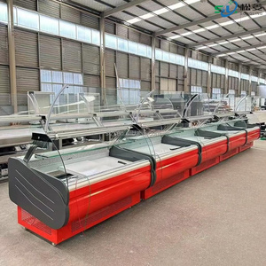 Frigorifero Espositore Grande per Supermercati e Gastronomie, Vetrina Refrigerata per Macellerie con Porta in Vetro - Product Image 2