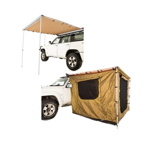 Auvent de véhicule 4x4 étanche sur mesure OEM pour le camping en tout-terrain, <span class=keywords><strong>tente</strong></span> en toile avec poteaux en aluminium 2,5 x 2,5 m pour <span class=keywords><strong>4</strong></span> <span class=keywords><strong>personnes</strong></span> avec espace intérieur - Product Image 4