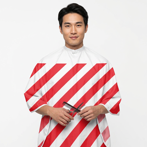 Capa de Barbero con Acabado Metálico, Bata de Barbero Profesional, Delantal de Salón, Accesorios de Peluquería de Moda, Capas Personalizadas para Corte de Cabello - Product Image 1