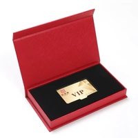 Boîtes en papier pour cartes magnétiques rouges, nouveau design, logo personnalisé imprimé, NFC, emballage de cartes cadeaux VIP, rangement professionnel