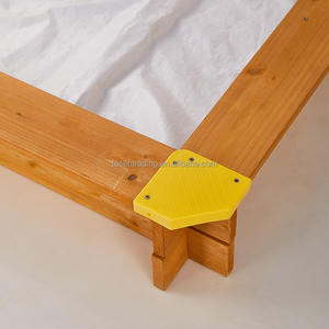 กระบะทรายไม้สำหรับเด็กทุกสภาพอากาศ พร้อมหลังคา ช่องเก็บของ และแผ่นรองทราย อุปกรณ์เล่นทรายกลางแจ้งสำหรับเด็กเล็ก - Product Image 6