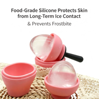 Rouleau de massage réutilisable en silicone 100 % alimentaire pour le visage, moule à glaçons pour affronter les poches sous les yeux, réduire les pores, thérapie par le froid