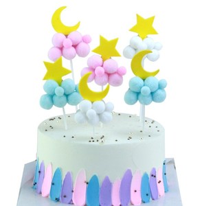 Decoración Para hornear, Bola <span class=keywords><strong>de</strong></span> pelo <span class=keywords><strong>de</strong></span> luna y estrella, pastel <span class=keywords><strong>de</strong></span> feliz <span class=keywords><strong>cumpleaños</strong></span>, postre festivo, tarjeta <span class=keywords><strong>de</strong></span> billar, mini toppers <span class=keywords><strong>DE</strong></span> BODA acrílicos - Product Image 3