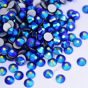 BOBOHOO Wholesale Crystal Glass Rhinestones Flatback Non Hotfix Rhinestone For Nail Art Decorations