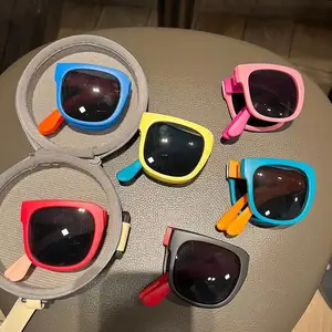 Kính mát, Bán Buôn thời trang UV 400 bảo vệ Quảng trường Kid Shades cô gái chàng trai có thể gập lại trẻ em Kính mát