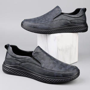 Autumn Breathable Head Toe Men's Leather <b>Shoes</b> Slip-On Wear-resistant Non-slip <b>Soft</b> <b>Sole</b> Business Casual Middle-aged Elderly - Product Image 2