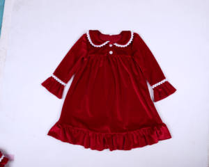 Robe de nuit pour filles pyjamas chauds velours luxe peignoirs de bain à manches longues robe de soirée - Product Image 6