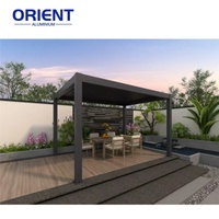 Moderne Outdoor-Aluminium-Motorisierte Lamellenpergola-Systeme Einfach zu Montieren