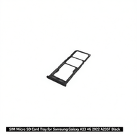 Tiroir pour carte SIM Micro SD pour Samsung Galaxy A23 4G 2022 A235F Noir