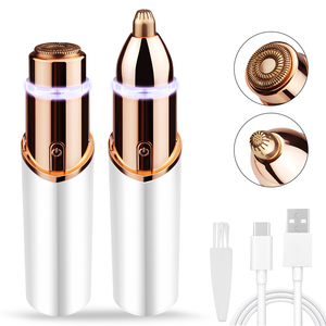Épilateur facial - Épilateur de poils de nez pour femmes : Rasoir électrique 2 en 1 indolore pour le <span class=keywords><strong>visage</strong></span> et tondeuse de nez - Outil d'épilation rechargeable - Product Image 2