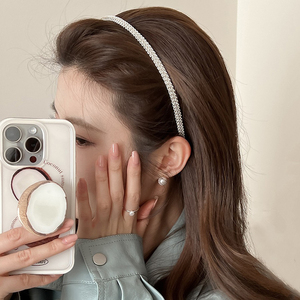 Temperamento dolce cerchietto semplice metallo molla rendere il proprio viso più piccolo fascia per capelli retrò nicchia con tutto l'esterno inizio Hairhoop - Product Image 2