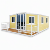 Maison-conteneur modulaire préfabriquée extensible - Utilisation hôtelière - Design en acier de luxe - Style moderne du milieu du siècle - Cabane écologique portable