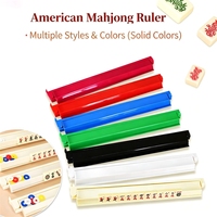 Support de Mahjong américain deux-en-un avec poussoir et dispositif d'organisation des cartes. Grande taille, couleur unie. Plusieurs options disponibles
