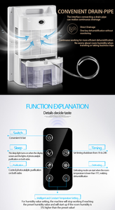 Deshumidificador inteligente multifuncional para el hogar, 2200ml - Product Image 5
