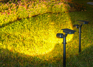 Applique murale à <span class=keywords><strong>LED</strong></span> solaire étanche 2 en 1 pour jardin <span class=keywords><strong>extérieur</strong></span>, paysage, chemin de cour, pelouse, couloir. - Product Image 2